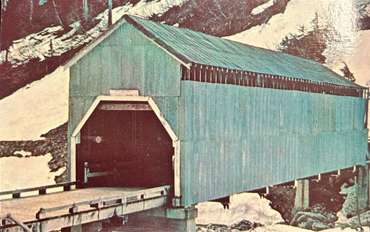Alaskan Wooden Covered Bridge - Hyder Bridge (1928) -  1920s Vintage Postcard