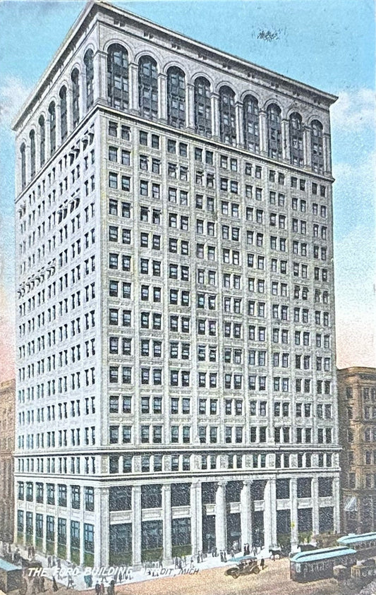 The Ford Building - Detroit, Michigan - 1908 Postcard