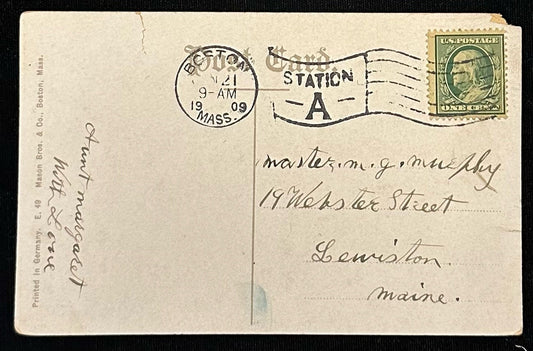 Boston, Massachusetts - Tower, Franklin Park - 1909 Vintage Postcard