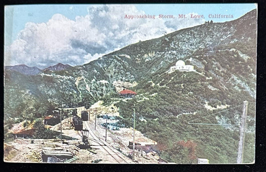 Approaching Storm - Mt. Lowe, California - Vintage Postcard
