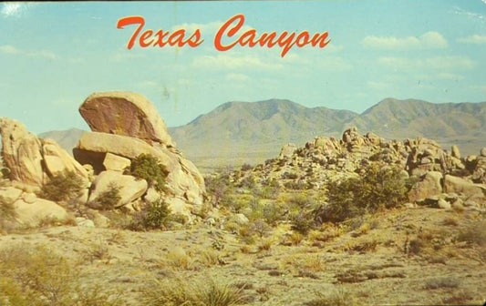 Texas Canyon, Arizona - Vintage Postcard
