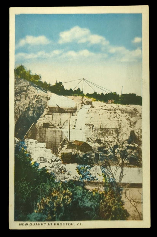 New Quarry at Proctor, Vermont - Vintage 1920s Postcard