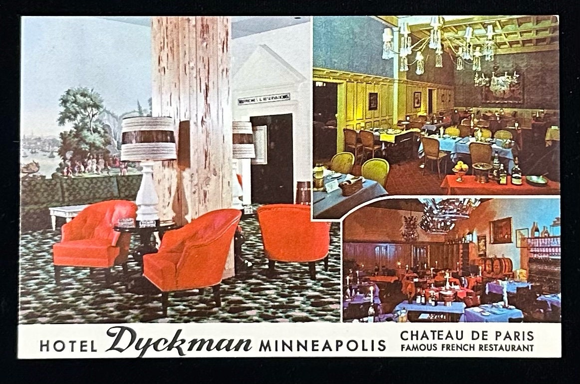 Hotel Dyckman Minneapolis - Vintage 1970s Postcard