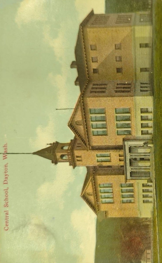 Central School, Dayton, Washington - Vintage 1910s Postcard