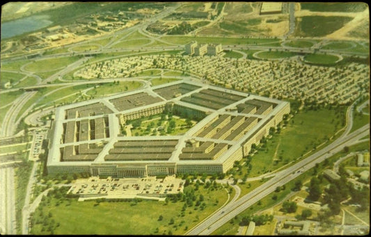 Aerial View of Pentagon, Arlington, Virginia - Vintage 1960s Postcard