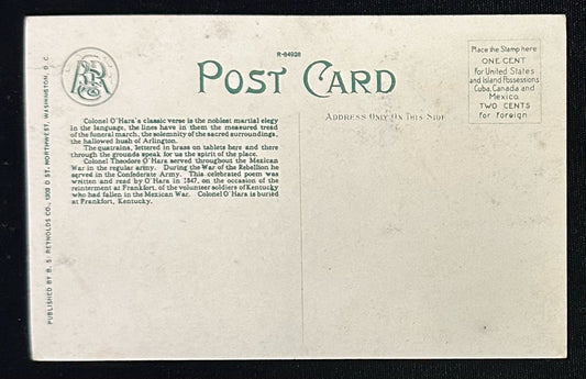The Bivouac of the Dead - The Tomb of the Unkown Dead, Arlington, VA. - Vintage 1920s Miitary Postcard