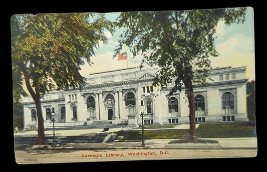 Carnegie Library, Washington, D.C. - Vintage 1910s Library Architecture Postcard