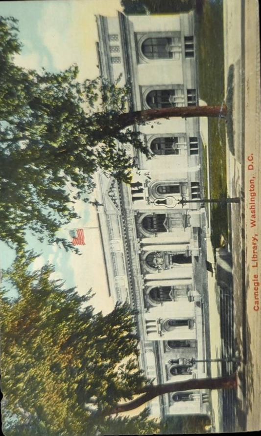 Carnegie Library, Washington, D.C. - Vintage 1910s Library Architecture Postcard