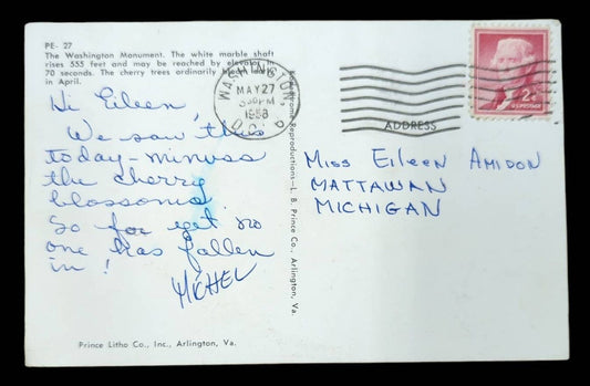 Washington Monument, Washington D.C., Maryland - Vintage 1950s Postcard