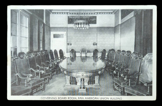 Governing Board Room, Pan American Union Building, Washington D.C. - Vintage 1920s Postcard