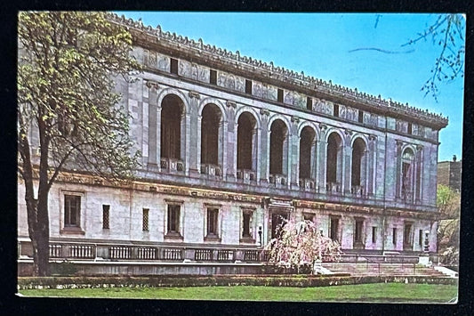 601- Public Library Detroit, Michigan - 1960s Postcard