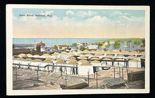 Lime Kilns, Ashland, Wis. - Vintage Postcard