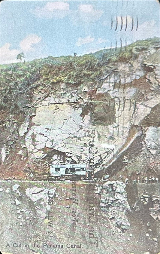 A Cut in the Panama Canal - The Craig Biscuit Co. Advertisement - 1911 Postcard