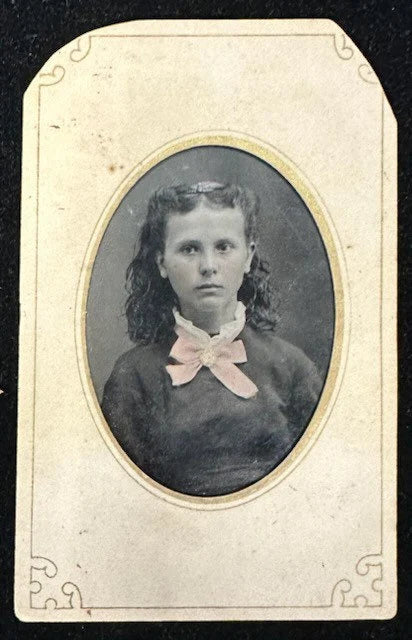 Tintype Photograph of 1800s Young Woman