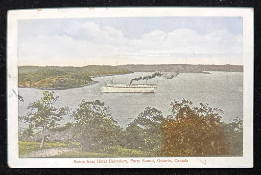 Roofed over part of Michigan - Linen Vintage Postcard