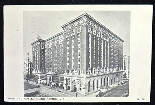 Pantlind Hotel, Grand Rapids, Michigan - Vintage Postcard