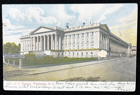The US Treasury, Washington, D.C. - 1900s Vintage Postcard