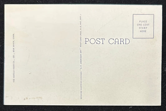 Y.M.C.A. And First Congregational Church, Waterbury, Connecticut - Linen Vintage Postcard