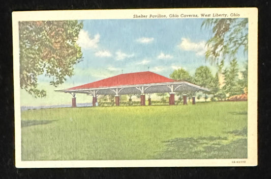 Shelter Pavilion, Ohio Caverns, West Library, Ohio Vintage Postcard