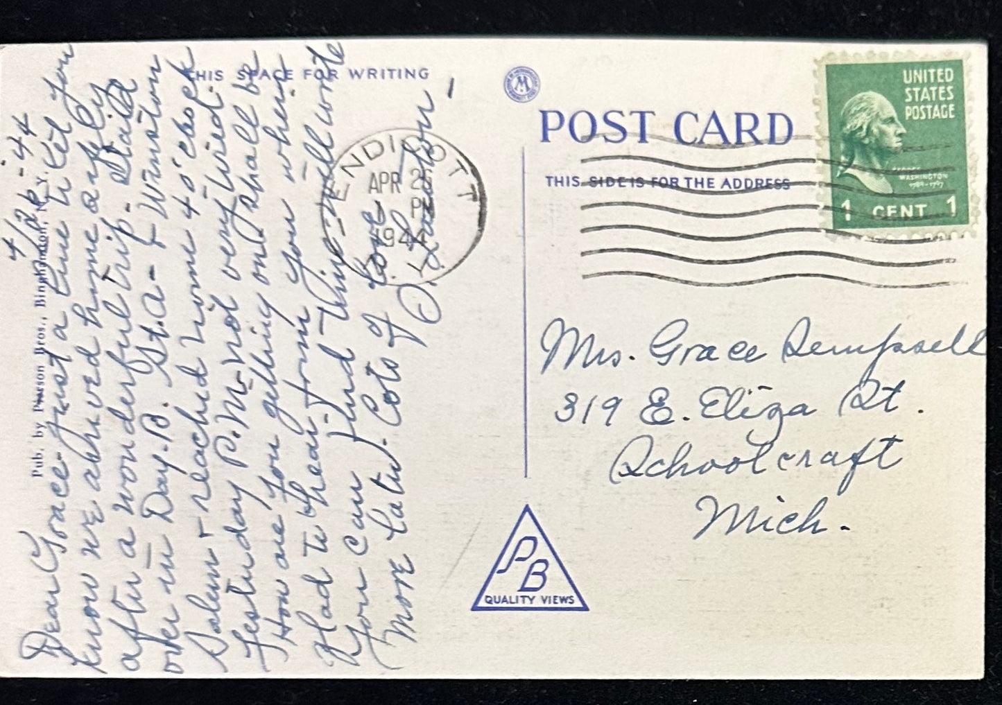 211 Ideal Hospital, Endicott, New York - Linen Postcard