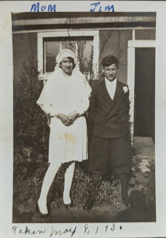 Black and White formal Photo of Teens Dressed Up for First Communion