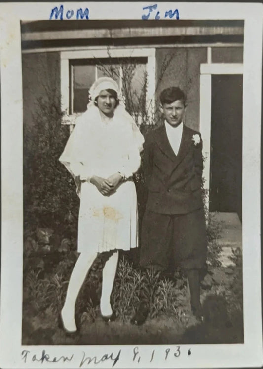 Black and White formal Photo of Teens Dressed Up for First Communion