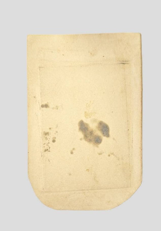 Tin Type Photo of Young Pre-Teen Victorian Girl with Hand tinted Blush and typical unhappy teen expression -