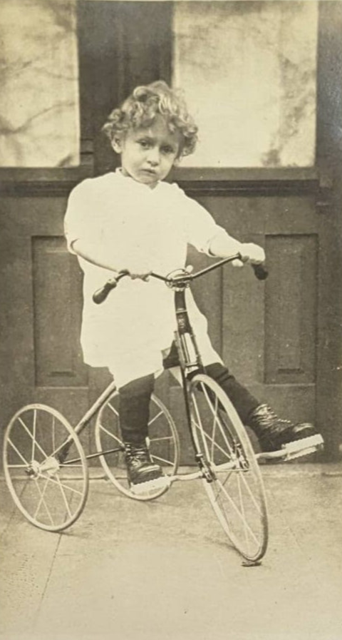 RPPC - Two year old Boy on a Bike