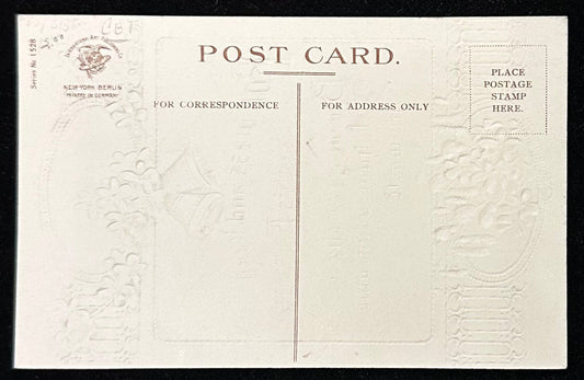 God bless and keep thee this Easter. Be of good cheer; I have overcome the world - Vintage Embossed Made in Germany  Early 1900sPostcard