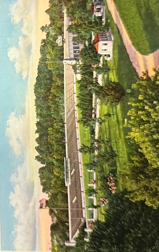 Memorial Stadium, Indiana University, Bloomington, Indiana - Linen Vintage Postcard
