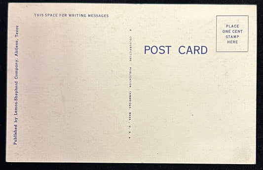 Hotel Wooten At Night, Abilene, Texas - Linen Vintage Postcard