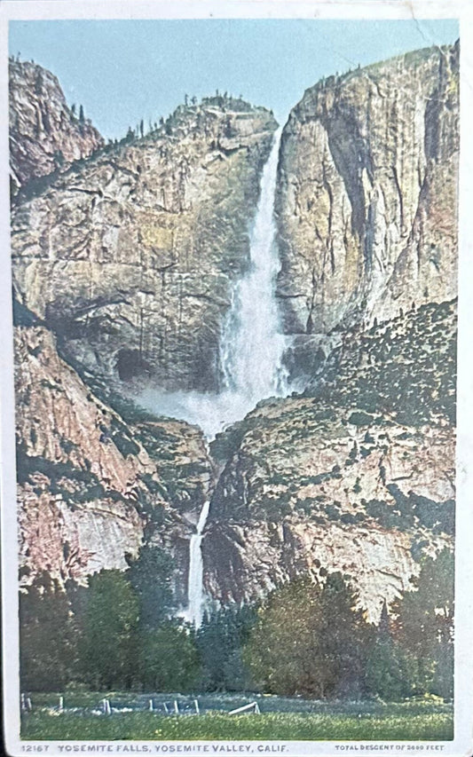 Yosemite Falls - Yosemite Valley, Calif. - Vintage Postcard