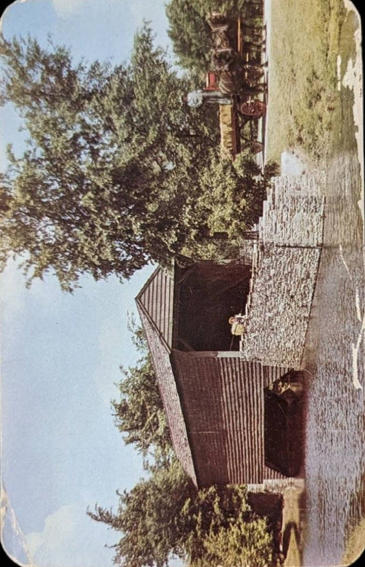 Ackley Covered Bridge, Greenfield Village, Dearborn, Michigan - Vintage Postcard