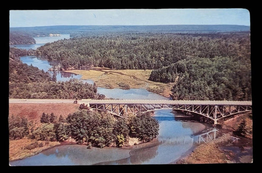 Cooley Bridge on Hwy. 55 Spanning the Pine River, Wellston Michigan - Vintage Postcard