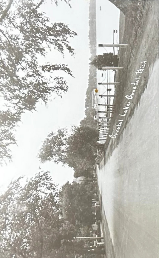 Crystal Lake, Crystal, Michigan - Vintage Postcard