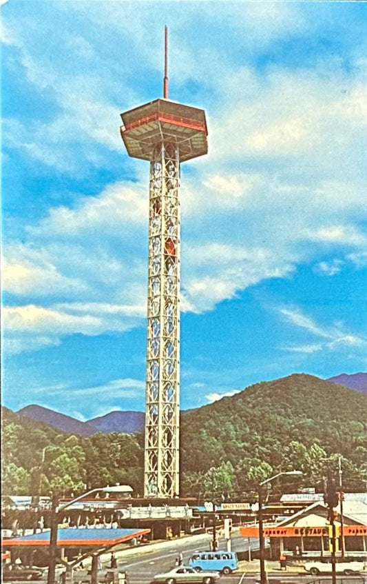 Space Needle, Observation Tower - Gatlinburg, Tennessee - Vintage Postcard
