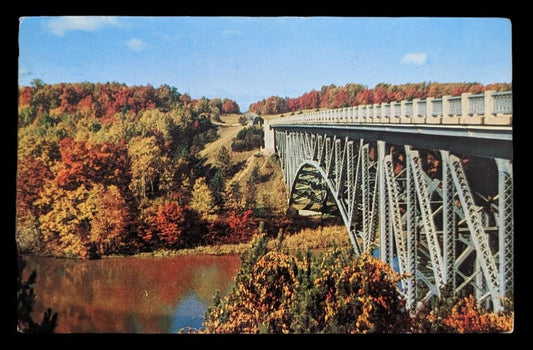 Cooley Bridge on M-55, Michigan - Vintage Postcard