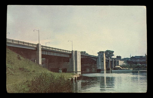 Blossom Bridge Across the St. Joseph River - Vintage Michigan Postcard