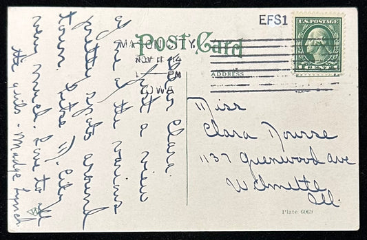 East Fourth St. Bridge - Mason City, Iowa - 1914 Postcard