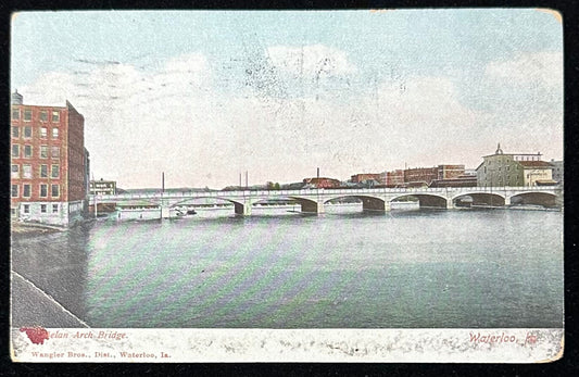 Melan Arch Bridge - Wangler Bros., Dist. - Waterloo, Iowa - 1908 Postcard