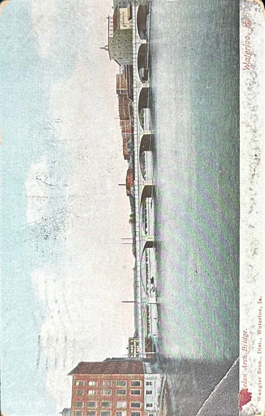 Melan Arch Bridge - Wangler Bros., Dist. - Waterloo, Iowa - 1908 Postcard