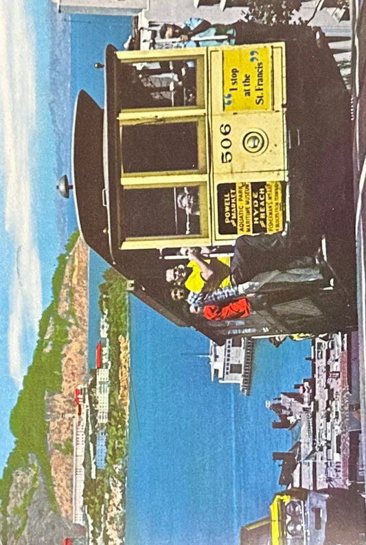 San Francisco Cable Car - Vintage Postcard