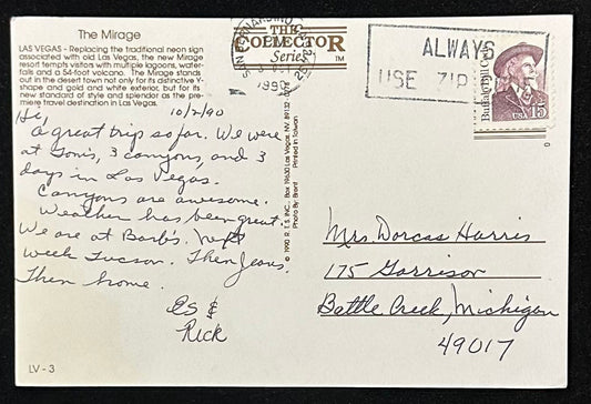 The Mirage - Las Vegas, California - Vintage Postcard