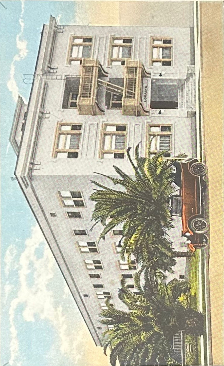 Loraine Apartments - Long Beach, Calif. - Vintage Postcard