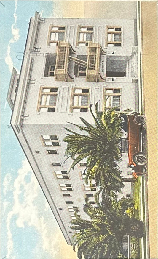 Loraine Apartments - Long Beach, Calif. - Vintage Postcard