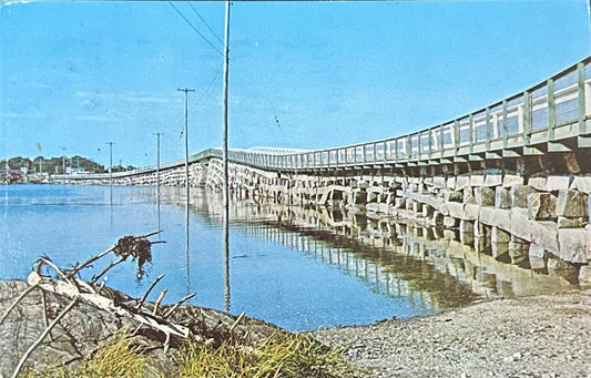 Cribstone Bridge - Bailey Island - Orr’s Island, Maine - 1979 Postcard