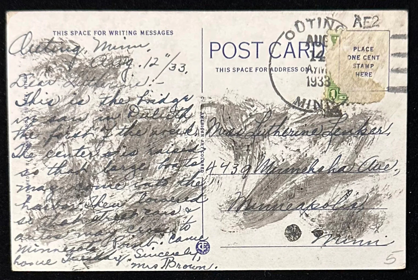 New Aerial Lift Bridge, Entrance to Duluth - Superior Harbor, Minnesota - Vintage Postcard