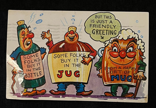 Lustercomics "But This Is Just A Friendly Greeting" - Vintage Postcard