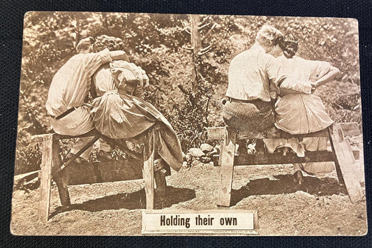 Holding Their Own - Vintage Postcard