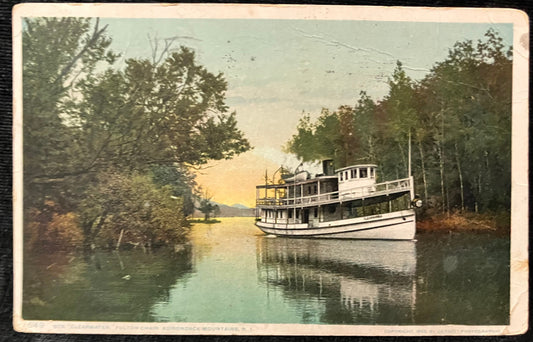 Str. “Clearwater,” - Fulton Chain - Adirondack Mountains, N.Y. - 1908 Postcard